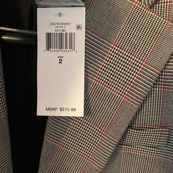 NWOT Ralph Lauren Red & Black Plaid Blazer - Picture 10 of 11
